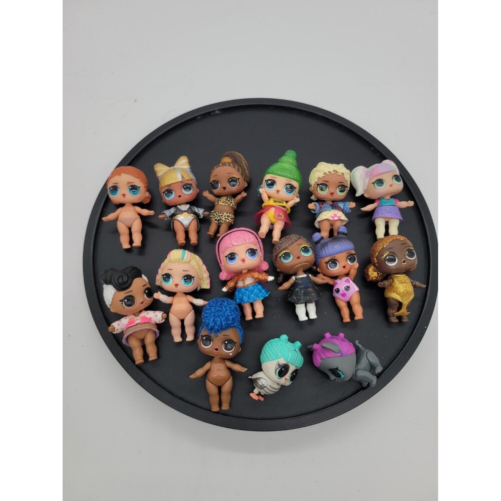 LOL Surprise Doll Lot of 15 MGA Tots Pets Baby Born Surprise Plush Hair Mix